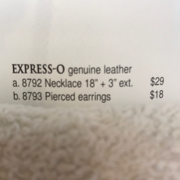 PARK LANE GENUINE LEATHER NECKLACE & EARRING SET - Picture 8 of 8